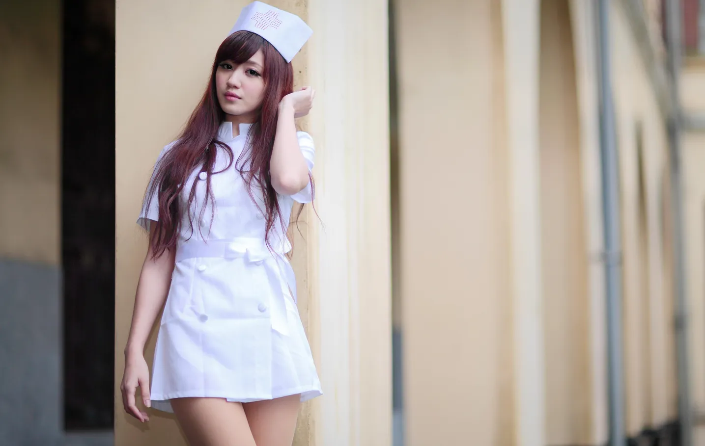 [Mzsock] NO.204 Xiaoya nurse uniform, stockings, high heels and beautiful legs street photography#[70P]-66